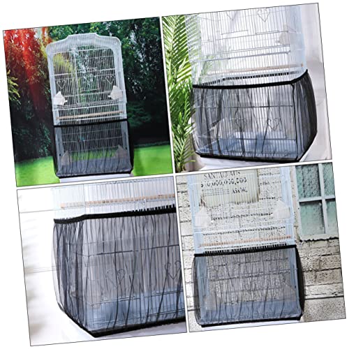  GANAZONO Bird Cage Bird Cage Food Catcher Bird Cage Catcher Mesh Catcher Guard Net Bird Cage Net Cage Net Cover Cage Apron Xuan Feng Black Mesh Gauze Budgie Cage Cover Birdcage Guard