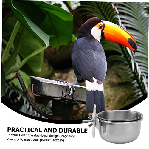  POPETPOP 1 Set Parrot Food Box Bird Feeder Food Chew Toys Food Toy Bird Food Dishes Chew Toys For Dogs Food Water Holder Parrot Eating Bowl Parrot Feeder Parrot Supply Tail Animal Cage