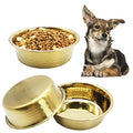  Kathson 3pcs Premium Stainless Steel Dog Bowls, Hammered Thickened Metal Dog Bowl Feeding Or Water Bowls For Small/Meidum/Large Sized Dogs&Cats Stackable Metal Cat Bowl Dishwasher Safe