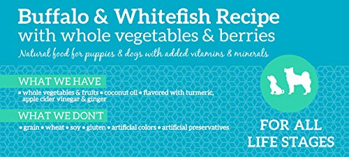  Health Extension Little Bites Dry Dog Food, Natural Food With Vitamins & Minerals, Suitable For All Puppies, Grain Free Buffalo & Whitefish Recipe With Whole Vegetable & Berries (10 Pound / 4.5 Kg)