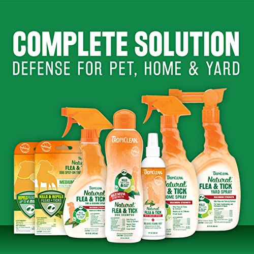  TropiClean Natural Flea & Tick Spot On Treatment For Medium Dogs 35 To 75 Lbs.