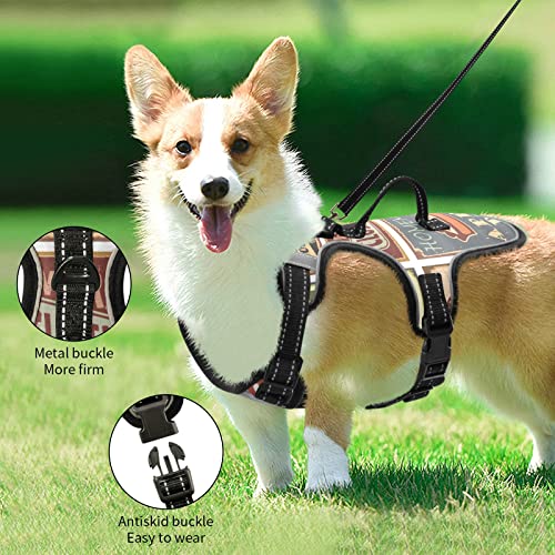  Oyihfvs Retro Metal Style Vintage Posters For Food Coffee Beer Dog/Cat Vest Harness, Reflective Adjustable Antiskid No Pull Pet Harness With Leash Clips Easy Control Handle For Cats Dogs M