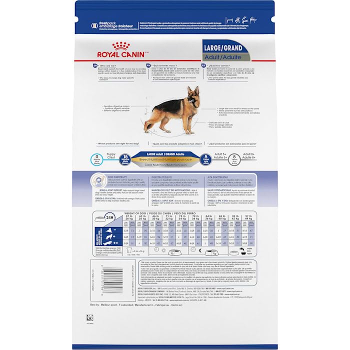  Royal Canin Large Breed Adult Dry Dog Food, 30 Lb Bag