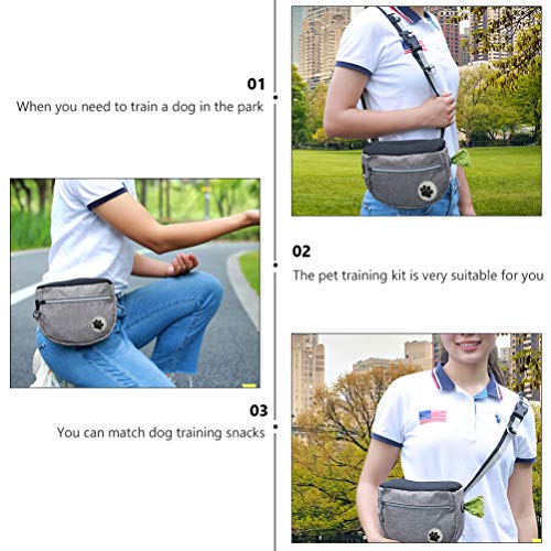 Hemobllo Food Containers Food Containers Puppy Treats Portable Dog Treats Pouch- Outdoor Travel Walking Food Bag For Dogs Training, Cloth Pet Food Container Snack Pouch Puppy Treats Puppy Treats