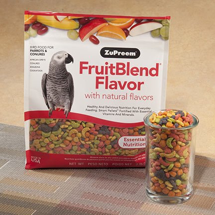  ZuPreem FruitBlend Flavor Pellets Bird Food For Parrots And Conures, 17.5 Lb - Daily Blend Made In USA For Caiques, African Greys, Senegals, Amazons, Eclectus, Small Cockatoos
