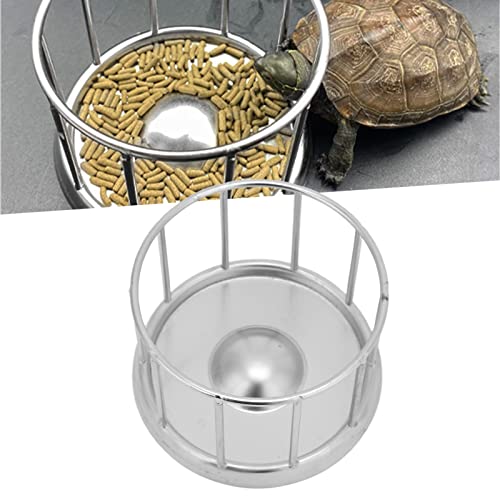  Reptile Stainless Steel Food Dish, Pet Round Railing Shape Tortoise Dish Water Tray Dish Water Tray For Home Vivarium Pet Store Lizard Turtle Chameleon Reptiles