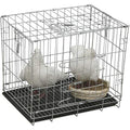  Kelendle Pigeon Cage Rabbit Cage Small Animal Cage Pet Habitat Wire Pet Home Frame Bunny House With Food Dish Tray Accessories For Medium Bird Parrot Chicken Duck Cat (19.7x13.8x16.6 Inches)