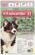  Advantix II Flea Drops,Tick Control K9 For 6-Month Dogs 21-55 Lbs (Red) 6 Doses