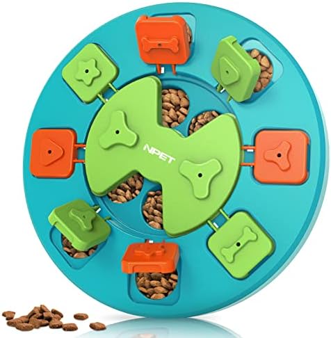  NPET Dog Puzzle Toy, Interactive Dog Toys For Small & Medium Dogs, Dog Enrichment Toys For Pet IQ Training & Mental Enrichment (Green, Level 1)