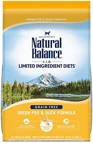  Natural Balance Limited Ingredient Adult Grain-Free Dry Cat Food, Green Pea & Chicken Recipe, 10 Pound (Pack Of 1)