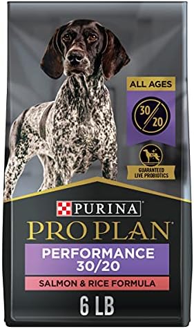  Purina Pro Plan High Energy, High Protein Dog Food, SPORT 30/20 Salmon & Rice Formula - 33 Lb. Bag