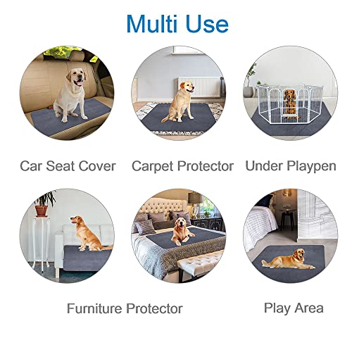  Non-Slip Dog Pads 65 X 48, Washable Puppy Pads With Fast Absorbent, Waterproof For Training, Whelping, Housebreaking, For Playpen, Crate, Kennel