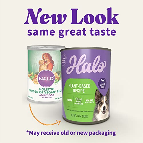  Halo Garden Of Vegan Adult Wet Dog Food, Plant-Based, 13oz Can (Pack Of 12)