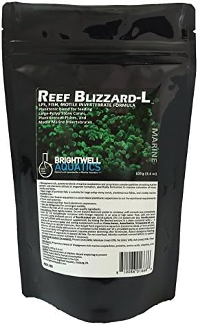  Brightwell Aquatics Reef Blizzard L - Powder Planktonic Food Blend To Feed Large Stony Corals & Planktivorous Fish, 50-g