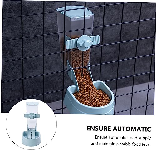  Hamster Accessories Cat Food Dispenser 3pcs Automatic Feeder Dog Automatic Feeder Hanging Plastic Sky-Blue Food Bowl Parakeet Food Automatic Parrot Feeder