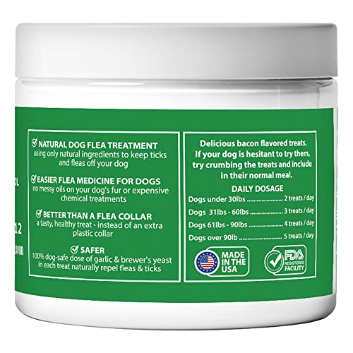 EcoFlea By ColoradoDog - All Natural Chewable Dog Treats For Flea And Tick Treatment And Prevention - 120 Count - No Chemicals, No Mess, No Collars