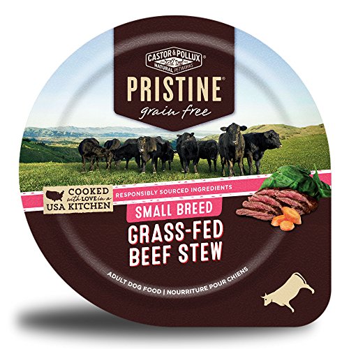  Castor & Pollux Pristine Grain Free Small Breed Grass-Fed Beef Stew Canned Dog Food, (12) 3.5oz Cans
