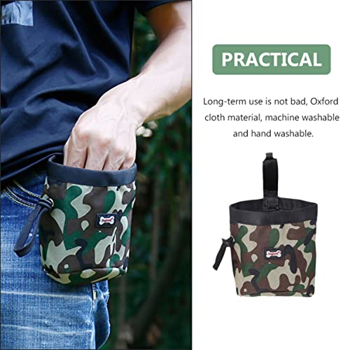 GENERIC 3pcs Kibbles Coin Carrier Container Key Pouches Dog Cm Green For Use Supplies Purse Bags Holder Walking Training X Food Snack Camouflage Outdoor Indoor Doggie Reward Small Treat