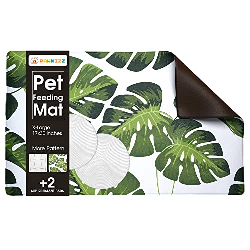  Pawkizz Elevated Cat Bowls & Waterproof Pet Food Mat - Eco-Friendly Bundle