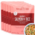  Crafted By Humans Loved By Dogs Portland Pet Food Company Human-Grade Dog Food Pouch — Mixer, Topper, And Rotational Meal (Wally's Salmon, 5 Pack)