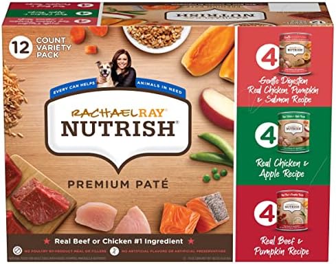  Rachael Ray Nutrish Wet Dog Food, Beef & Pumpkin, 13 Ounce Can (Pack Of 12)
