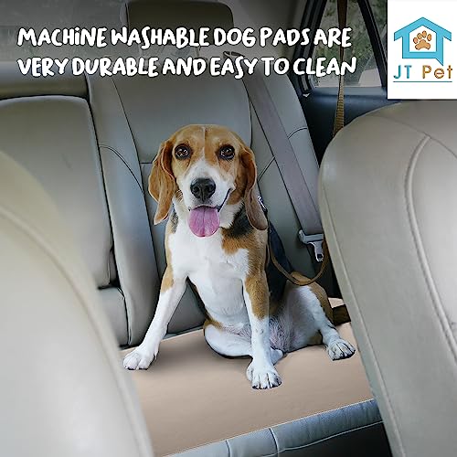 JT Pet Guinea Pig Cage Liner - Pack Of 2 Washable Pee Pads For Dogs, Smooth Fleece Guinea Pig Bedding For Cage & Crates, Reusable & Waterproof Puppy Pee Pads - 36x24 Inches, Brown Grey