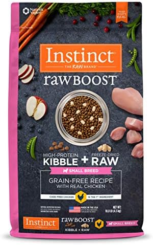  Instinct Raw Boost Small Breed Grain Free Recipe With Real Chicken Natural Dry Dog Food, 4 Lb. Bag