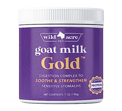  Wild Acre Goat Milk Powder For Dogs - Probiotic, Prebiotic And Complete Protein Goat Milk Powder For Dogs, Puppies And Cats - 7oz Of Goat Milk Gold