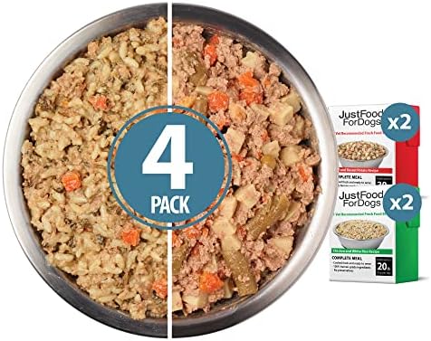  JustFoodForDogs Pantry Fresh Dog Food, Human Grade Beef, Chicken, Variety Pack (4 Pack)