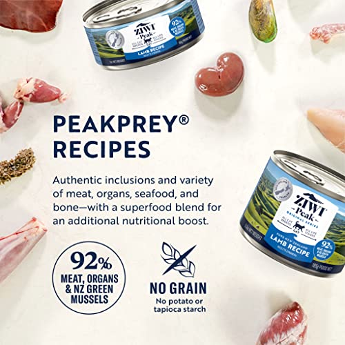  ZIWI Peak Canned Wet Cat Food – All Natural, High Protein, Grain Free, Limited Ingredient, With Superfoods, Lamb, 6.5 Ounce (Pack Of 12)