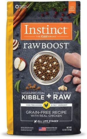  Instinct Raw Boost Grain Free Recipe With Real Beef Natural Dry Dog Food, 4 Lb. Bag