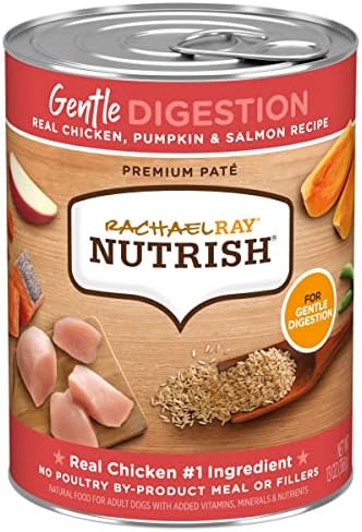  Rachael Ray Nutrish Wet Dog Food, Beef, Chicken, And Gentle Digestion Variety Pack, 13 Ounce Can (Pack Of 12)