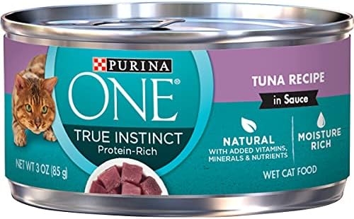  Purina ONE Natural, High Protein Wet Cat Food Variety Pack, True Instinct Turkey, Chicken & Tuna Recipes - (2 Packs Of 12) 3 Oz. Cans