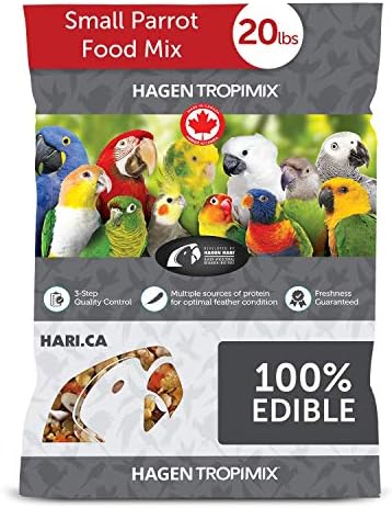  Hagen Tropimix Enrichment Food For Small Parrots, 4 Lb. (1.8 Kg) - HARI Small Parrot Food With Seeds, Fruit, Nuts, Vegetables, Grains, And Legumes