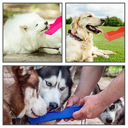 AACARB Cat Water Dispenser, Pet Dog Water Bottle 250ml Foldable Portable Drinking Bottle Travelling Outdoor Drinking Feeder Bowl 1 PC (Color : Blue)