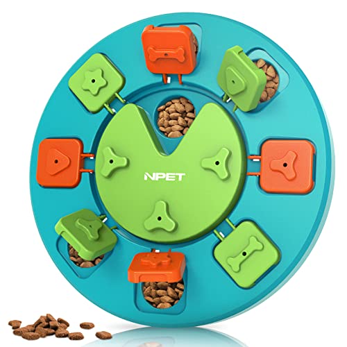  NPET Dog Puzzle Toy, Interactive Dog Toys For Small & Medium Dogs, Dog Enrichment Toys For Pet IQ Training & Mental Enrichment (Green, Level 1)