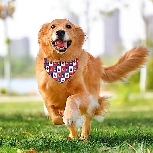 GENERIC Stars Geometric Grid Vintage Pet Bandana Collar - Scarf Collar - Art Dog Bandana Minimal Head Cicumference