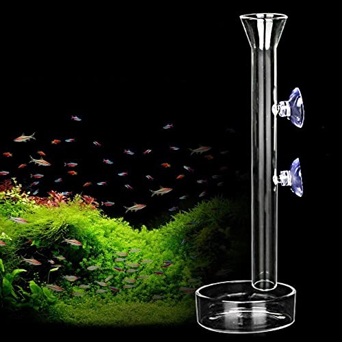 GENERIC 2in1 Shrimp Feeding Tube And Dish, Clear Crystal Glass Shrimp Feeder Tube Tray For Fish Tank Aquarium Shrimp (10in Feeding Tube + 60mm Dish)