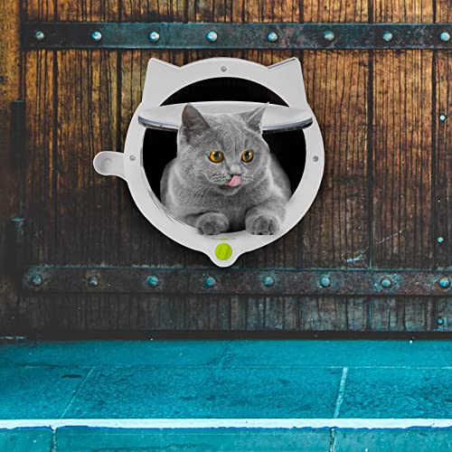  YALIYA Cat Door Locking Cat Door For Interior & Exterior Doors Interior Cat Flap For Pets Pet Doors For Cat Easy Installation