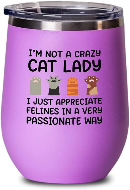  Flairy Land Cat Lady Black Wine Tumbler 12oz - Catnipulation Defiition -Cat Funny Gifts Cat Mom Cat Grandma Pet Paw Kitten Whiskers Cat Lovers Feline Cat Person Cat Rescuer