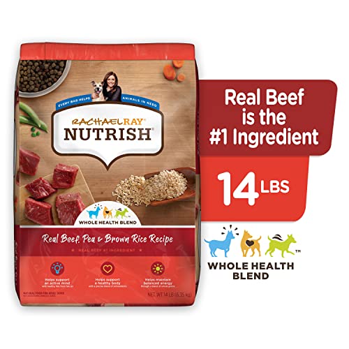  Rachael Ray Nutrish Premium Natural Dry Dog Food, Real Beef, Pea & Brown Rice Recipe, 14 Pounds, Model:-P