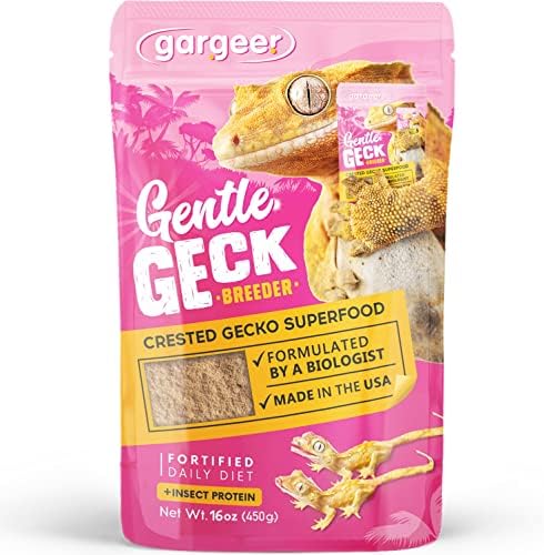  Gargeer 2oz Complete Crested Gecko Food Diet. Premium Mix, Ready To Use Freshly Made Powder. Unique Formula, Developed & Made In The USA. Enjoy! (Tropical + Insects Protein)