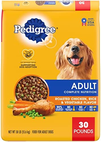  Pedigree Complete Nutrition Adult Dry Dog Food Roasted Chicken, Rice & Vegetable Flavor Dog Kibble, 40 Lb. Bag