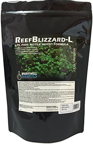  Brightwell Aquatics Reef Blizzard L - Powder Planktonic Food Blend To Feed Large Stony Corals & Planktivorous Fish, 50-g