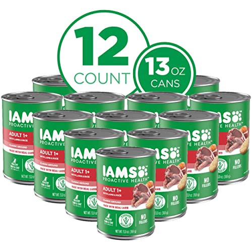  IAMS PROACTIVE HEALTH Adult Wet Dog Food Classic Ground With Lamb And Whole Grain Rice, Of 13 Oz.(Pack Of 12)
