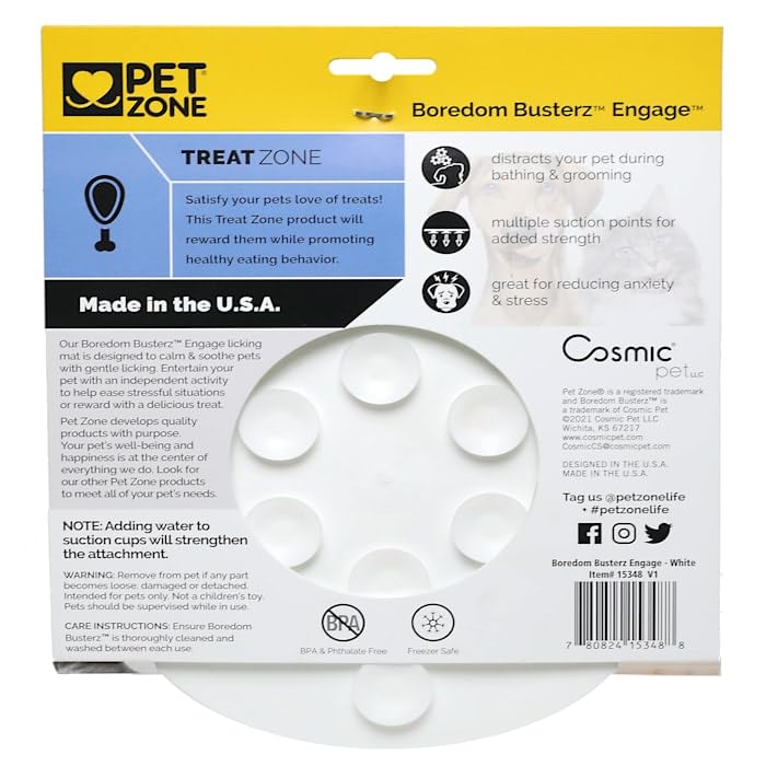  Boredom Busterz White Engage Licking Mat For Pets