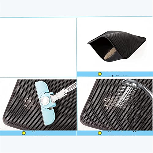  ALIKKA Dog Food Mat Folding Cat Litter Mat Cats Litter Trapper Mats Waterproof Cushion Foam Rubber Pet Massage Pads Double-Layer Kitten Placemat