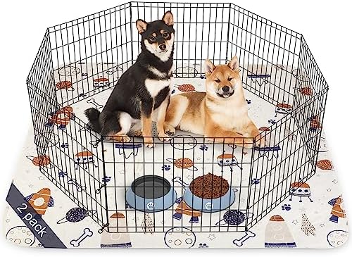  Siwa Mary Puppy Pads, 2-Pack Super Absorbent Pee Pads For Dogs, Non-Slip Washable Dog Pee Pads, Quick Dry Reusable Puppy Pads, Waterproof Dog Mat- Pet Supplies Ideal For Puppy Whelping & Training