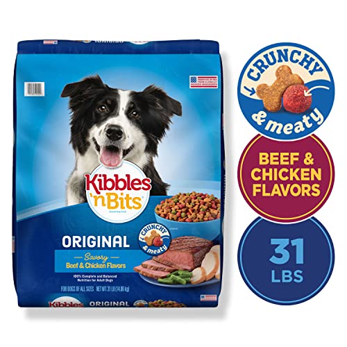  Kibbles 'n Bits Original Savory Beef & Chicken Flavor Dry Dog Food, 31 Pound Bag