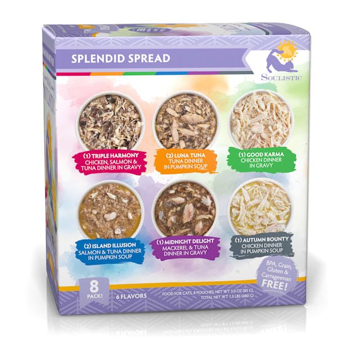  Soulistic Originals Splendid Spread Variety Pack Wet Cat Food, 3 Oz., Count Of 8